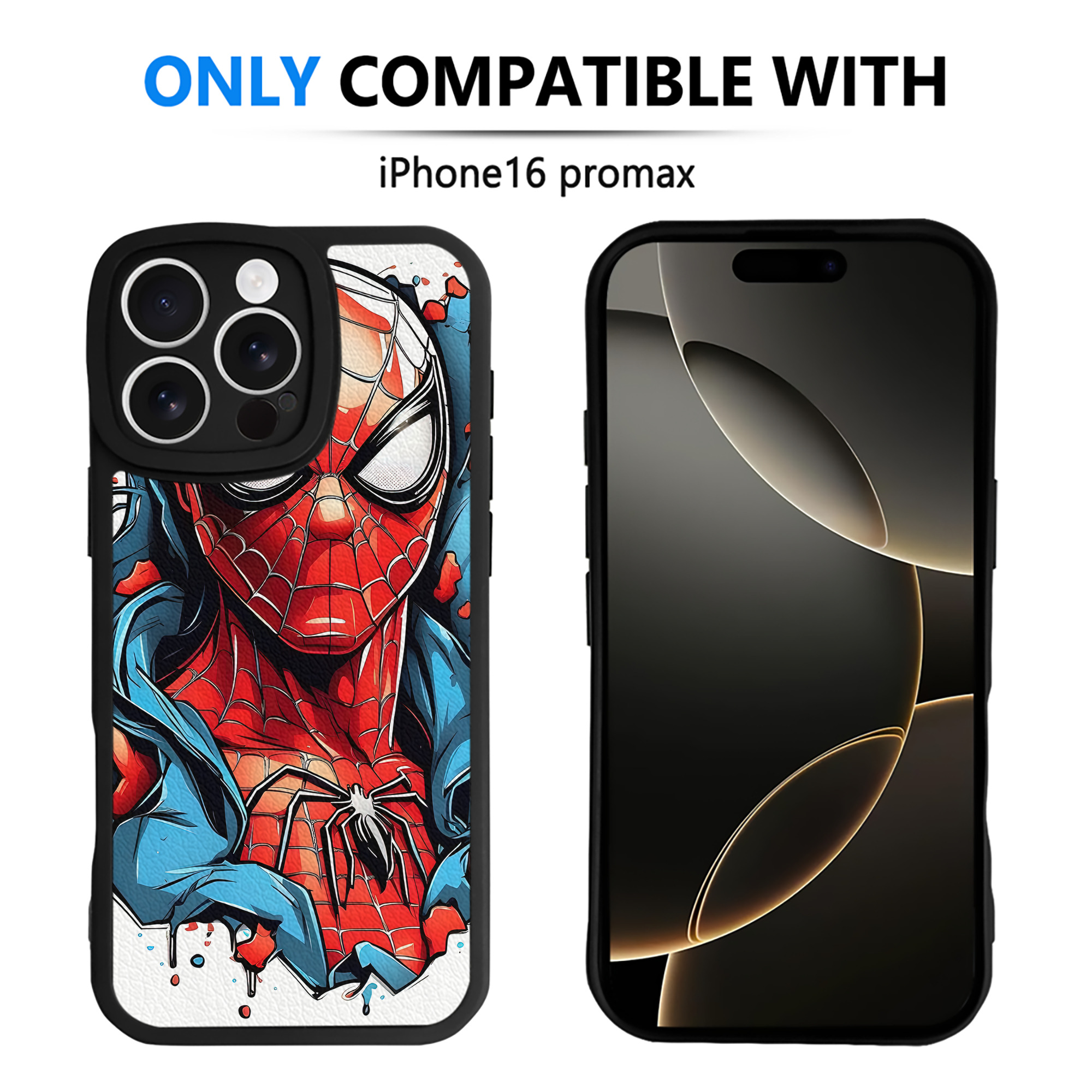 Spider Man スパイダーマン 【iPhone 16シリーズ対応】シリコンスマホケース（レザー調） 材質：シリコン